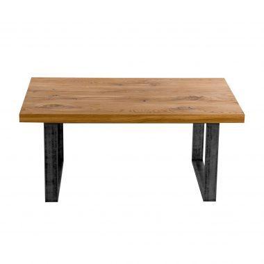 Wytworny stolik, to perfekcyjny mebel do wnętrz typu loft oraz urządzonych w stylu industrialnym. Blat został wykonany z drewna dębowego.