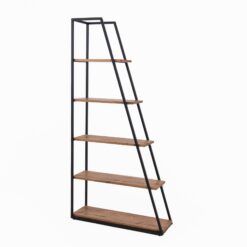 Regał z półkami z drewna dębowego do nowoczesnej łazienki